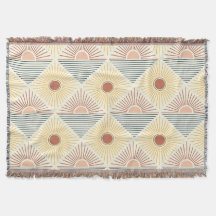 Modern Boho Sun Cotton Fringe Throw Blanket