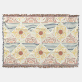 Modern Boho Sun Cotton Fringe Throw Blanket Decke