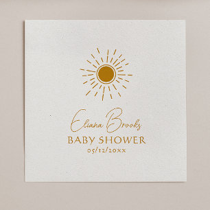 Modern Boho Sunshine Baby Dusche Napkins Serviette
