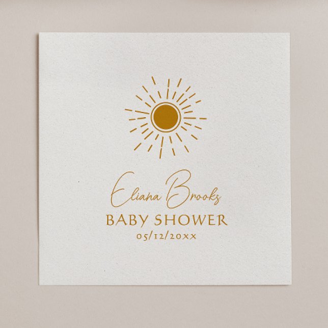 Modern Boho Sunshine Baby Dusche Napkins Serviette (Von Creator hochgeladen)