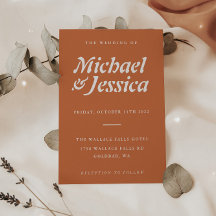 Modern Boho Terracotta Minimalistische Hochzeit