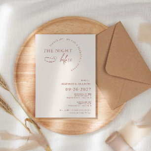 Modern Boho Terracotta Script Probe Dinner Einladung