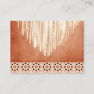 Modern Boho Terracotta Tile Macrame Hochzeitsdetai Begleitkarte