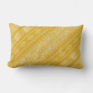 Modern Boho Tribal Yellow Kissen Für Draußen