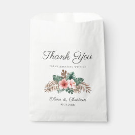 Modern Boho Tropical Foliage Wedding Danke Fav Geschenktütchen