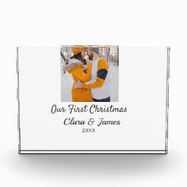 Modern boho unser erstes Weihnachts-Foto Fotoblock