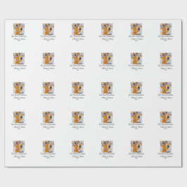 Modern boho unser erstes Weihnachts-Foto Geschenkpapier