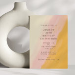 Modern Boho Wasserfarbe Rosa Gelb 50. Geburtstag Einladung<br><div class="desc">Modern Boho Wasserfarbe Rosa Gelb 50. Geburtstagsparty Einladung</div>