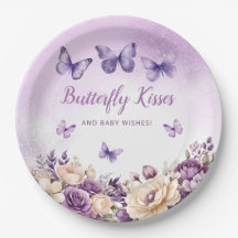 Modern Boho Watercolor Butterfly Girl Babydusche