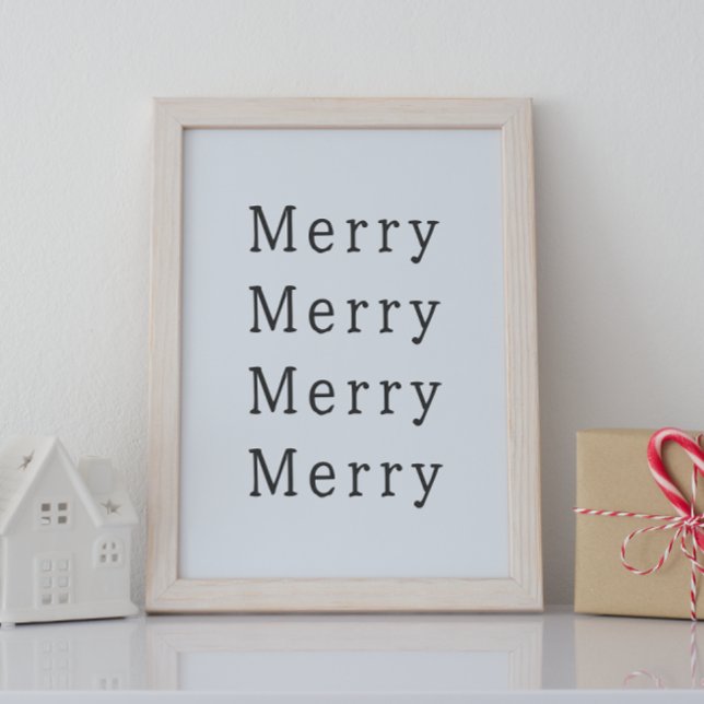Modern Boho Weihnachten Merry Wall Art Print Poster (Von Creator hochgeladen)