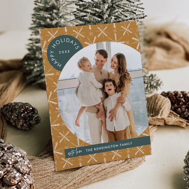 Modern Boho Weihnachts-Foto Einladung (Von Creator hochgeladen)