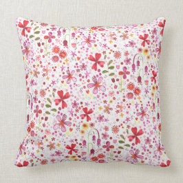 Modern Boho Wild Blume Wasserfarbe Kissen