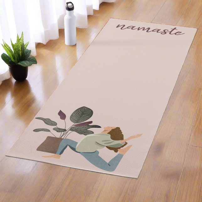 Modern Boho Women Movement Namaste Yogi Pflanze Yogamatte (Von Creator hochgeladen)