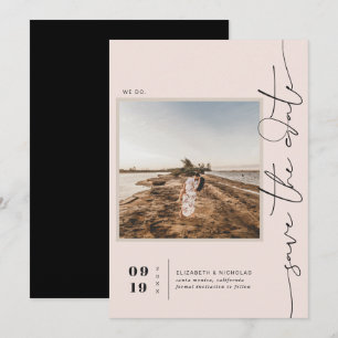 Modern Boho Wüste   Quadratisches Foto Save-the-Da Save The Date