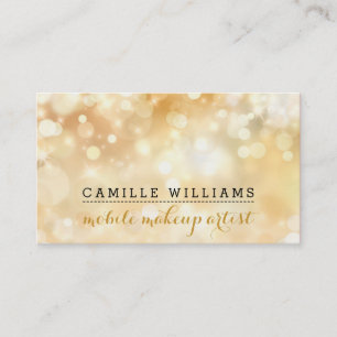 MODERN BOKEH whimsical stylish gold schwarz Visitenkarte