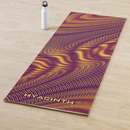 Modern Bold Abstract Purple Unique Trippy Custom Yogamatte