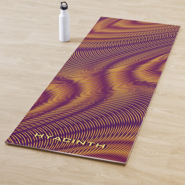 Modern Bold Abstract Purple Unique Trippy Custom Yogamatte (Beispiel)