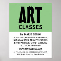 Modern Bold, Art Teacher, Art Class Advertising