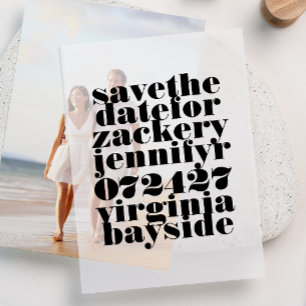 Modern Bold Black Scripti Save the Date