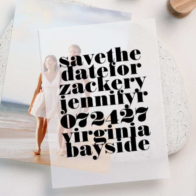 Modern Bold Black Scripti Save the Date (Von Creator hochgeladen)