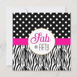 Modern Bold Fifty & Fabulous 50th Birthday Party 