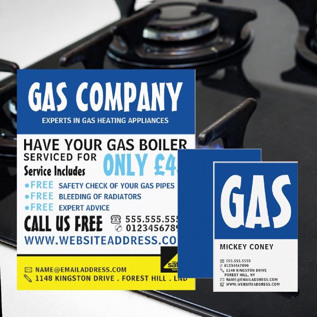 Modern Bold, Gas Engineer & Supplier Advertising Flyer (Von Creator hochgeladen)