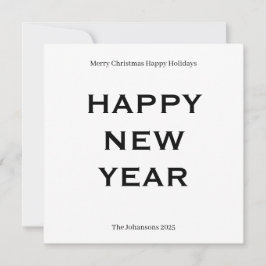 Modern Bold Holiday Card | Custom Text Minimalist Feiertagskarte