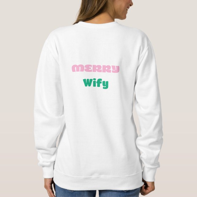 MODERN BOLD Merry Typografy retro chistmas women Sweatshirt (Rückseite)