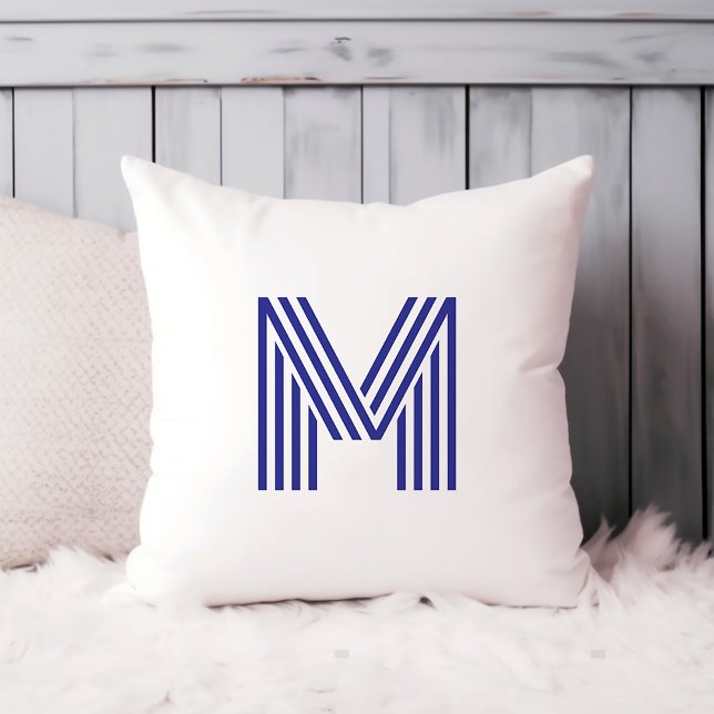 Modern Bold Monogram | Jede Farbe Kissen (Von Creator hochgeladen)