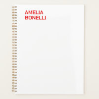 Modern Bold Red Name Minimalistisch Beruflich