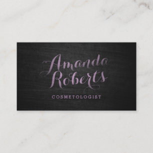 Modern Bold Script Makeup Artist Business Cards Visitenkarte