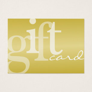 Modern Bold Typografy Gold Foil Gift Card