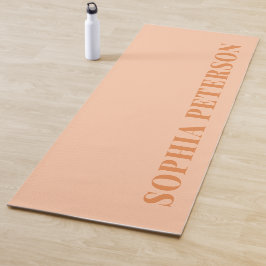 Modern Bold Typografy Peach Orange Custom Yogamatte