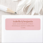 Modern Bold Typografy Terracotta Wedding Address<br><div class="desc">Moderne,  feine Typografie Terracotta Wedding Matching Personalisiert Return Address Label</div>