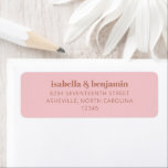 Modern Bold Typografy Terracotta Wedding Address<br><div class="desc">Moderne,  feine Typografie Terracotta Wedding Matching Personalisiert Return Address Label</div>