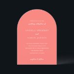 Modern Bold Vibrant Coral Simple Wedding Einladung<br><div class="desc">This design is part of a bold and vibrant coral wedding invitation suite featuring elegant typography and a clean, modern layout. The rich coral hue creates a warm, eye-catching statement while maintaining a refined and timeless feel. Perfect for couples seeking a fresh, contemporary design with a lively yet sophisticated color...</div>