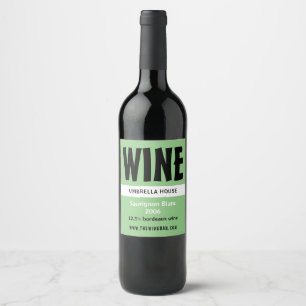 Modern Bold, Weinstube/Weingut Weinetikett