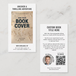 Modern Book Launch Author Marketing QR Code Visitenkarte