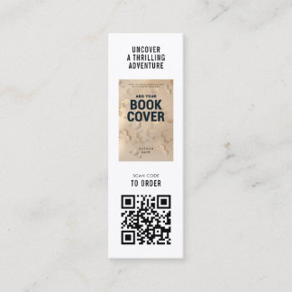 Modern Book Launch Author Photo Mini Bookmark Card Mini Visitenkarte