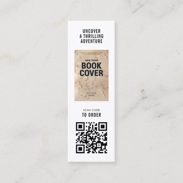 Modern Book Launch Author Photo Mini Bookmark Card Mini Visitenkarte (Vorderseite)
