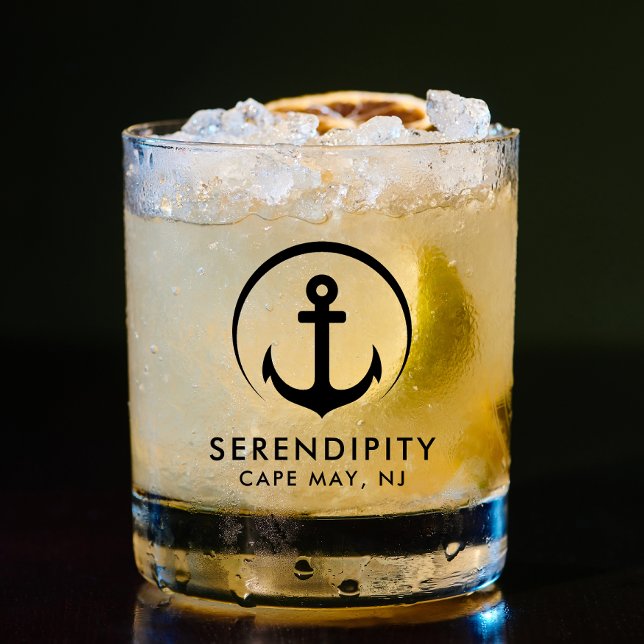 Modern-Bootanchor-Logo Whiskyglas (Von Creator hochgeladen)