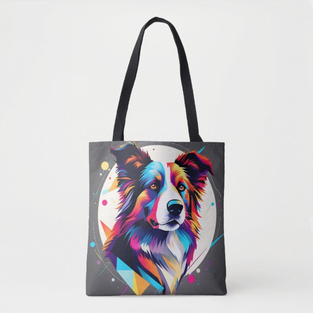 Modern Border Collie Abstrakt (Vorderseite)