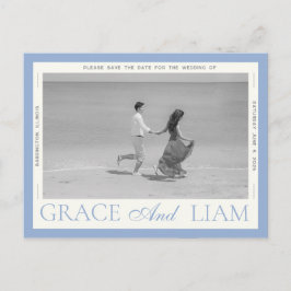 Modern Border Elegance Foto Rett Datum Postkarte