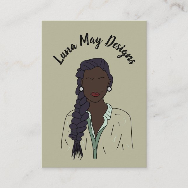 Modern Boss Woman Juwelier Display Business Card Visitenkarte (Vorderseite)