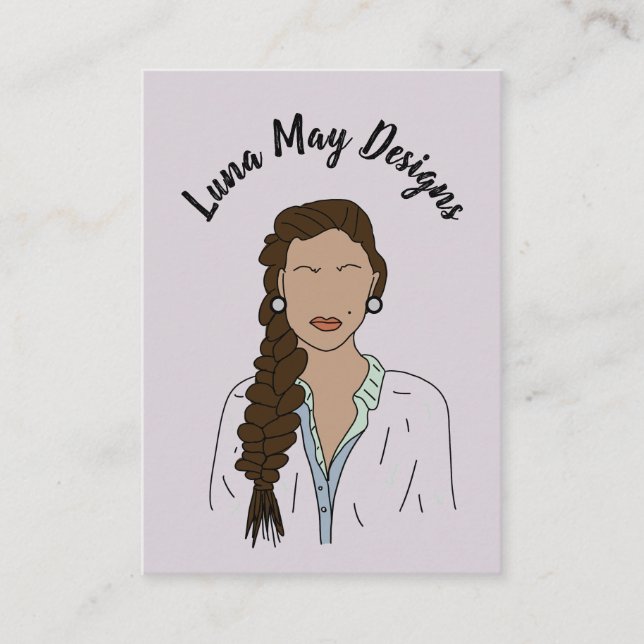 Modern Boss Woman Juwelier Display Business Card Visitenkarte (Vorderseite)