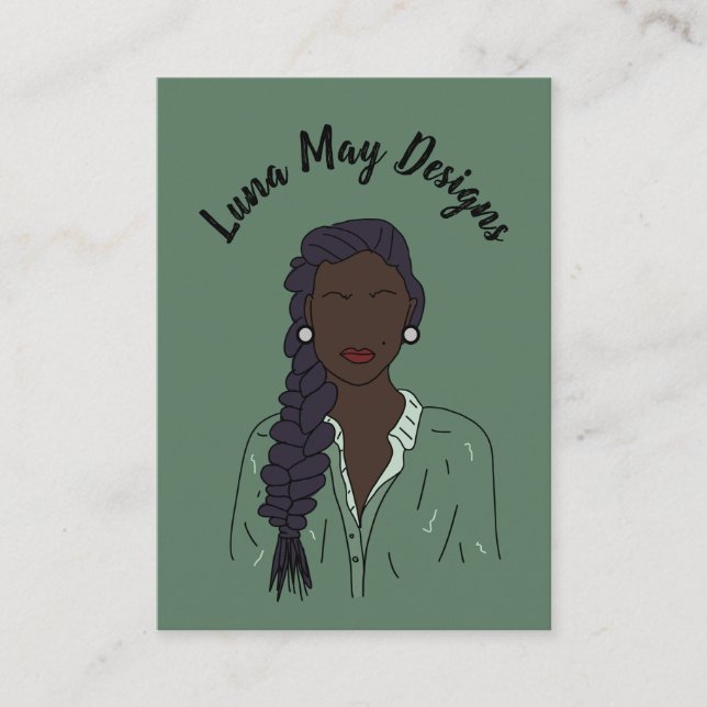 Modern Boss Woman Juwelier Display Business Card Visitenkarte (Vorderseite)