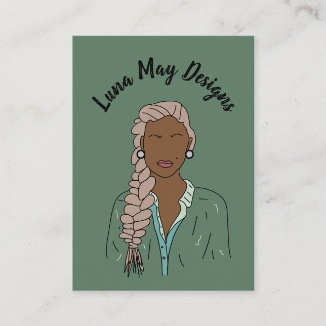 Modern Boss Woman Juwelier Display Business Card Visitenkarte (Vorderseite)