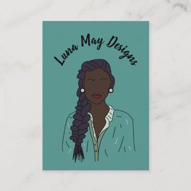 Modern Boss Woman Juwelier Display Business Card Visitenkarte (Vorderseite)