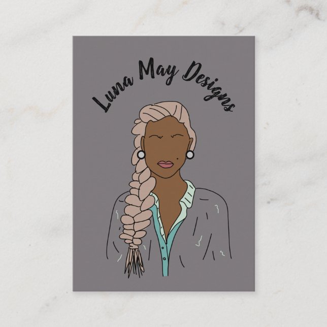 Modern Boss Woman Juwelier Display Business Card Visitenkarte (Vorderseite)