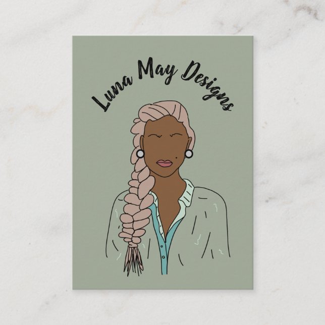 Modern Boss Woman Juwelier Display Business Card Visitenkarte (Vorderseite)